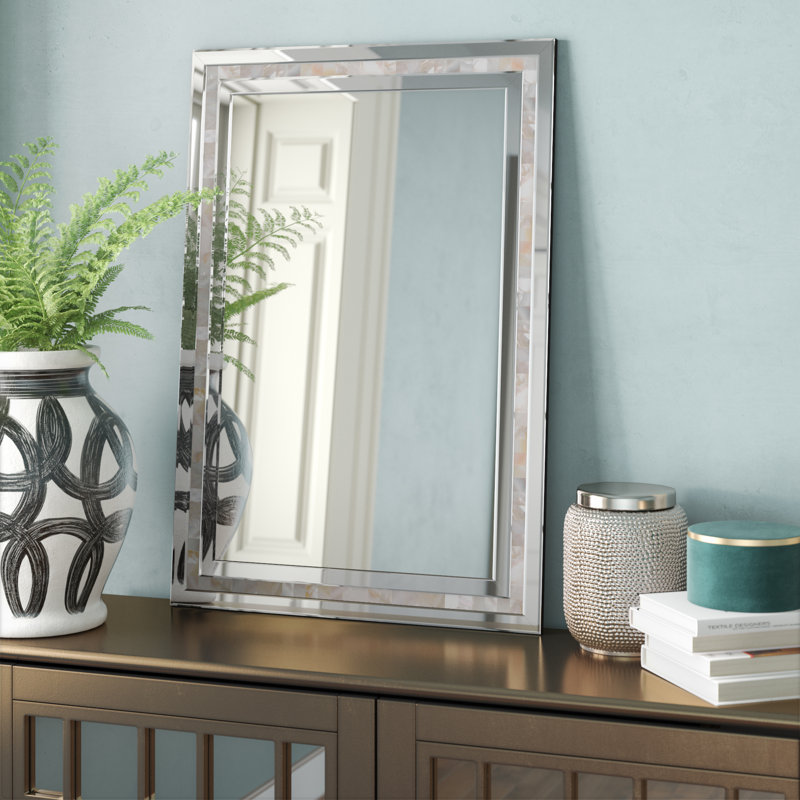 Brayden Studio® Rectangle Glass Wall Mirror & Reviews Wayfair